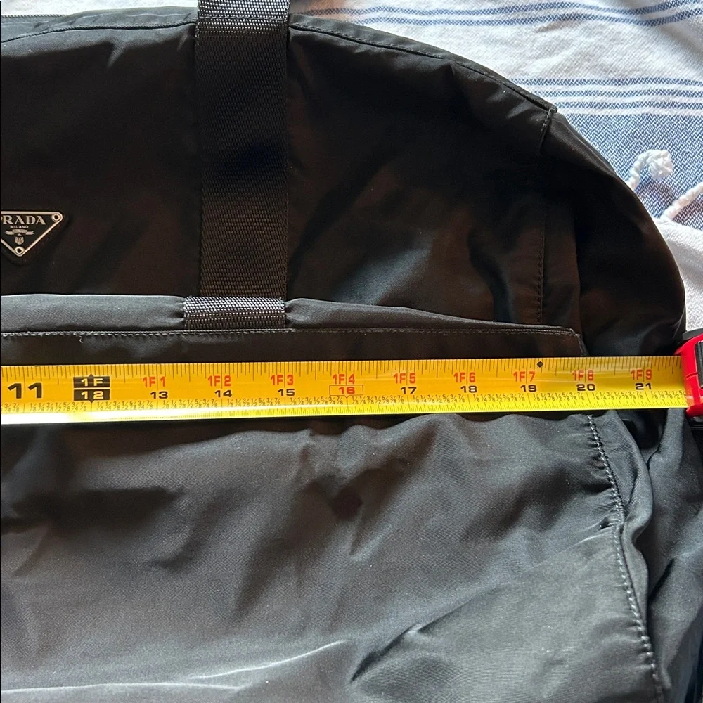 Vintage Prada Tessuto Nylon Duffle Bag Black